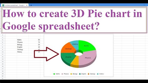 3D pie chart in Google Spreadsheet - YouTube