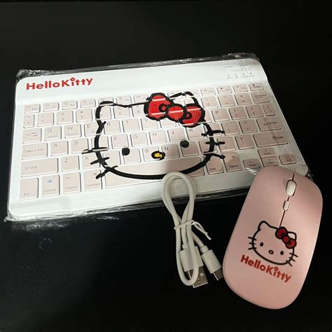 Hello Kitty wireless keyboard + mouse, Computers & Tech, Parts ...