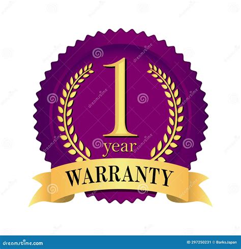 Warranty Badge (label) Illustration ( 1 Year Stock Vector - Illustration of emblem, sticker ...