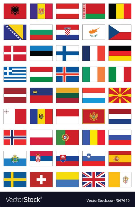 Flags Of European Countries