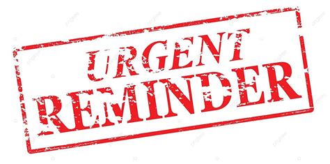 Urgent Reminder Ink Rectangular Urgent Vector, Ink, Rectangular, Urgent ...