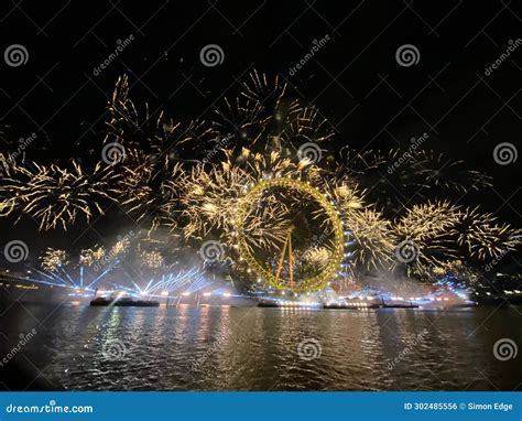 A View of London S New Years Fireworks in January 2024 Editorial Photo ...