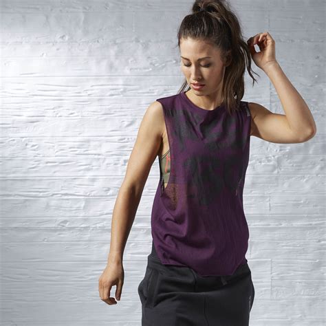 Reebok Muscle Tee - Royal Orchid | Reebok US | Womens workout outfits ...