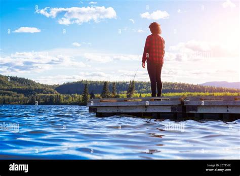 Girl at the Lake Stock Photo - Alamy