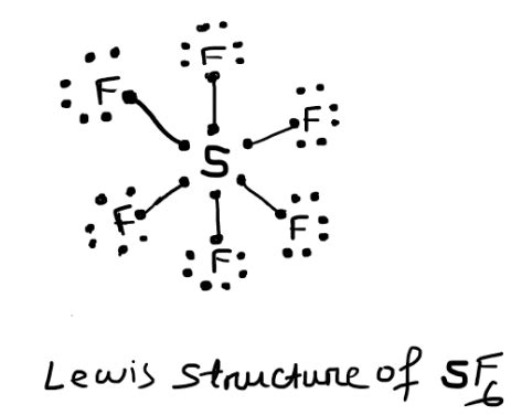 [Solved] Draw Lewis dot (electron) structure for SF6 and determine the... | Course Hero