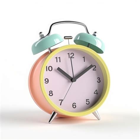 Premium AI Image | A vintage colorful alarm clock