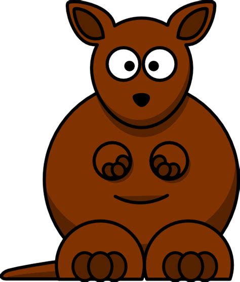 Cartoon Kangaroo Clip Art at Clker.com - vector clip art online ...