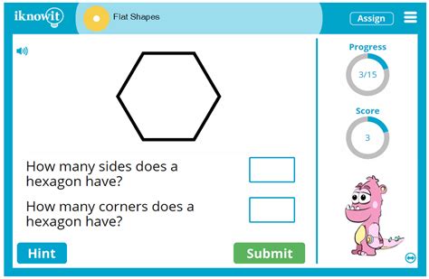 Interactive Math Lesson | Flat 2D Shapes