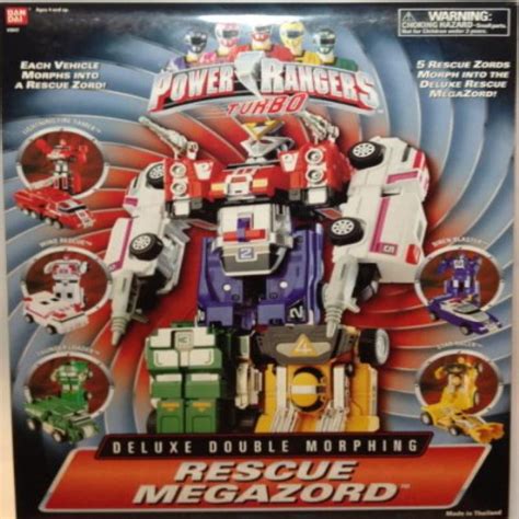 Power Rangers Turbo Rescue Megazord Deluxe Double Morphing Action ...