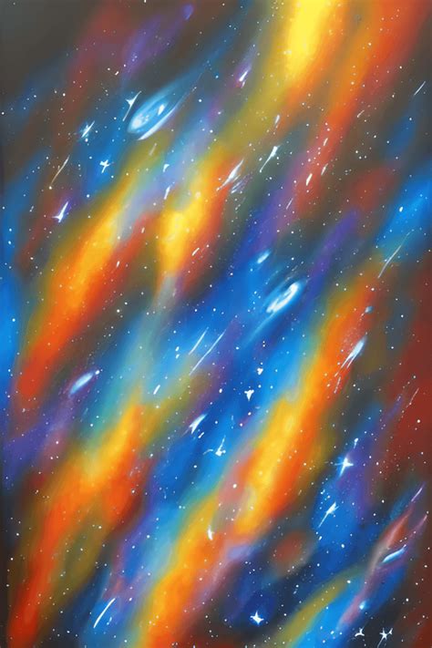 Galaxy Abstract Art Painting · Creative Fabrica