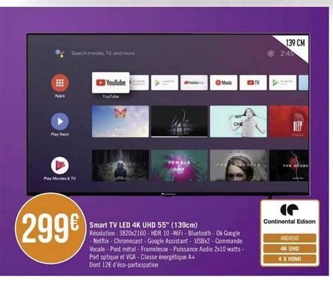 Offre Smart Tv 4k Uhd 55'' (139cm) Lg chez Geant Casino