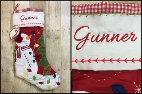Shannon - 2017 - Pottery Barn Stocking - Machine Embroidery - font from - | Pottery barn ...