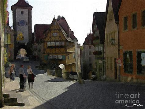 Quaint European Street Digital Art by Nannette Miles - Fine Art America