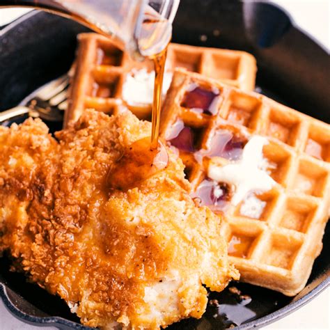 Easy Chicken and Waffles | The Food Cafe | Just Say Yum