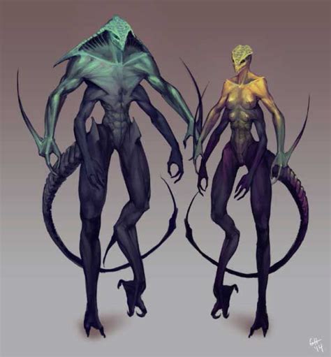 Humanoid Alien Concept Art: 50+ Cool Designs Of Extraterrestrial Races | Alien concept art ...