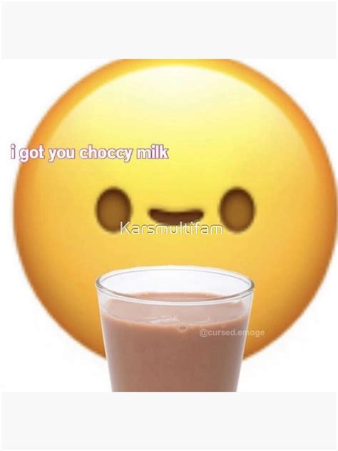 "I got you choccy milk emoji" Sticker for Sale by Karsmultifam | Redbubble