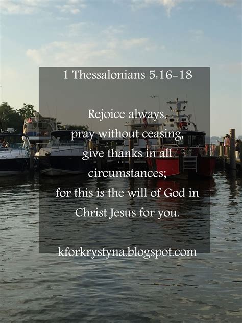 K for Krystyna: In All Circumstances - 1 Thessalonians 5:16-18