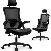 Neo Chair Dbs Ergonomic High Back Office Chair With Flip-up Arms Adjustable Headrest - Black ...