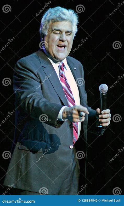 Jay Leno performs stand-up editorial image. Image of comedy - 128889840