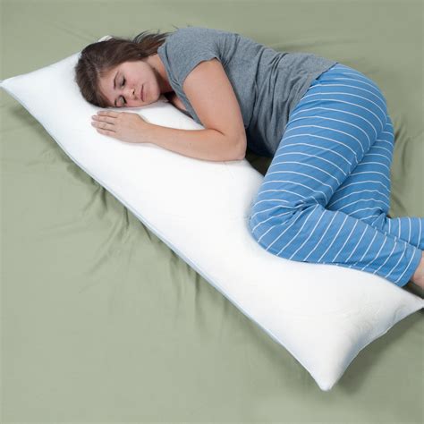 Lavish Home Shredded Memory Foam Body Pillow with Removable Cover - Tanga