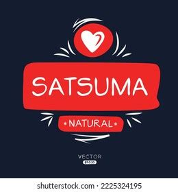 Creative Satsuma Satsuma Label Vector Illustration Stock Vector ...