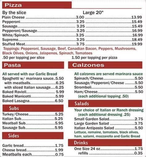 Broadway Pizza Menu, Menu for Broadway Pizza, Downtown, Dallas ...