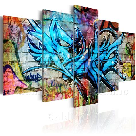 LARGE CANVAS WALL ART PRINT + IMAGE + PICTURE + PHOTO GRAFFITI 020105-14 | eBay