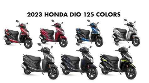 2023 Honda Dio 125 Colors: Red, Blue, Grey, Black - GaadiKey