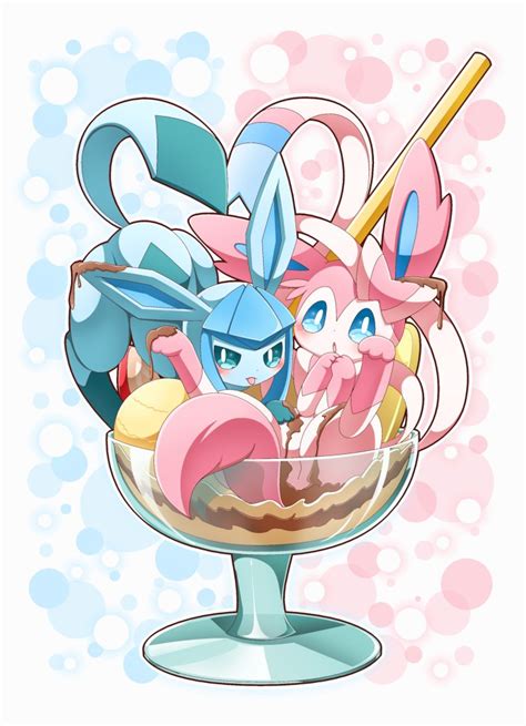 #Glaceon #Sylveon Eevee Cute, Pokemon Eeveelutions, Eevee Evolutions ...