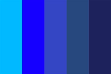 Light Blue to Dark Blue Progression Color Palette
