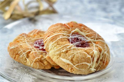 White Chocolate Raspberry Thimble Cookies – Eat Well