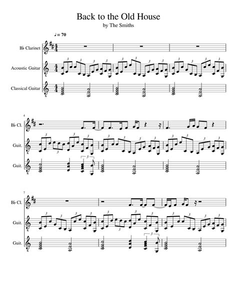 Back to the Old House by The Smiths Sheet music for Clarinet, Guitar | Download free in PDF or ...