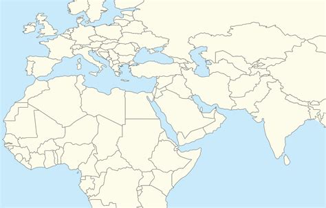 Blank Middle East And Africa Map