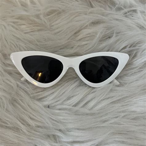 white cat eye sunglasses #sunglasses - Depop