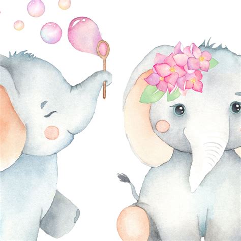 Olifant clipart aquarel olifant klein dier met de hand - Etsy Nederland | Olifant aquarel ...