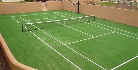 Install a synthetic turf tennis court in your facilities. Turf Backyard ...