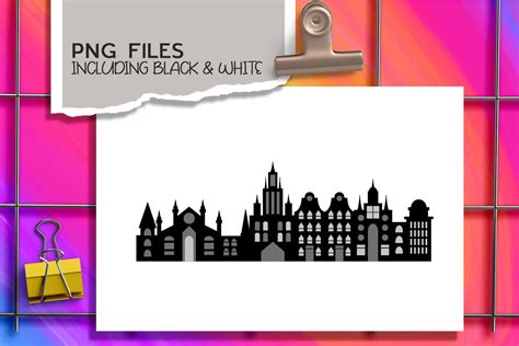 Buildings Silhouette Clipart Graphic by Revidevi · Creative Fabrica