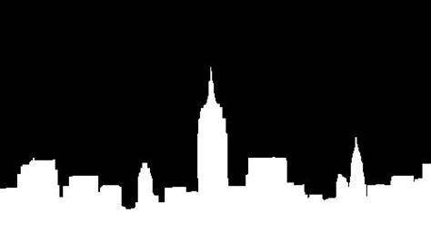 Free New York Skyline Black And White Silhouette, Download Free New ...