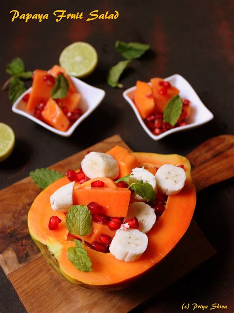 Papaya Fruit Salad - PRIYA KITCHENETTE