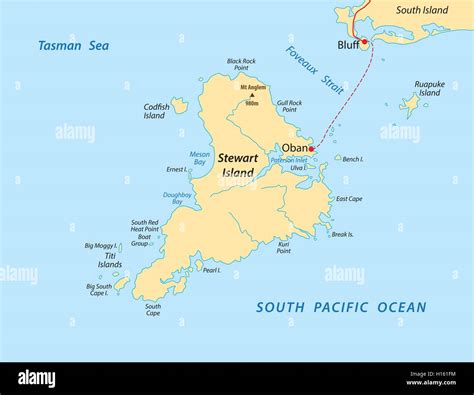 stewart island map Stock Vector Image & Art - Alamy