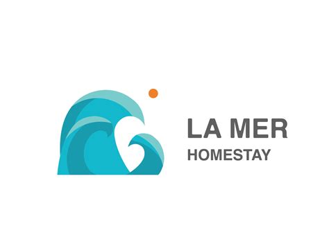 Logo for "La mer" homestay by Robin Vũ on Dribbble