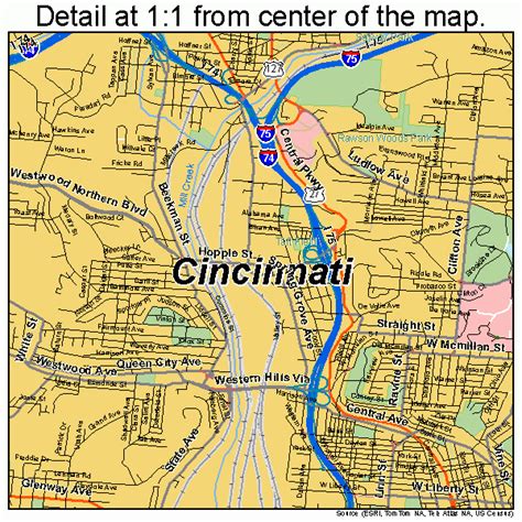 Printable Street Map Of Cincinnati Ohio – Printable Map of The United ...