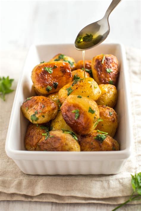 Buttery chateau potatoes - cooked in garlicky butter, then roasted ...