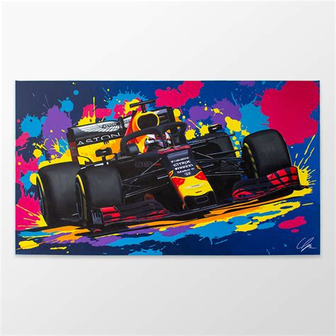 Max Verstappen Painting Colourful Red Bull | Art by Brigitt Reuver