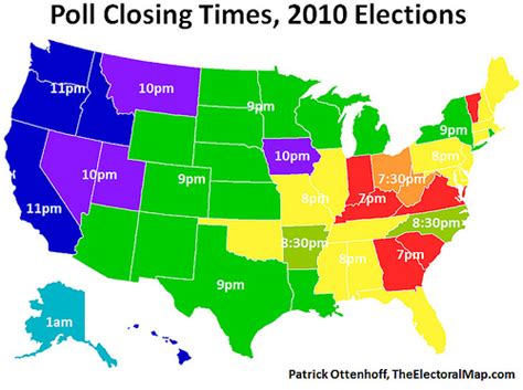 Your Map Guide for Poll Closings - The Atlantic