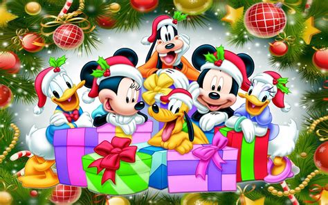 Download Pluto And Disney Characters Christmas Hats Wallpaper ...