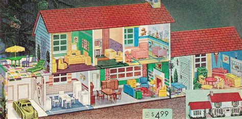 Vintage Toys and Pastimes: 1960's TIN DOLL HOUSE