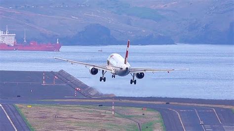 STUNNING VIEW LANDING TAP A320 at Madeira Airport - YouTube