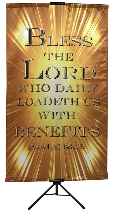 Bless The Lord (Gold) Vertical Banner | High Praise Banners