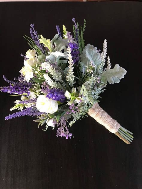 Wildflowers Bridal Bouquet-lavender and Ranunculus Handtied Bouquet ...